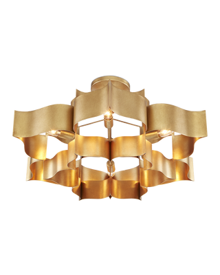 Grand Lotus Large Gold Chandelier