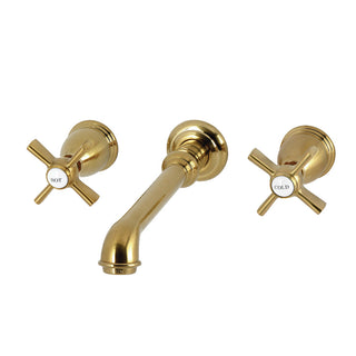 Millennium Wall-Mount Bathroom Faucet in Brushed Brass