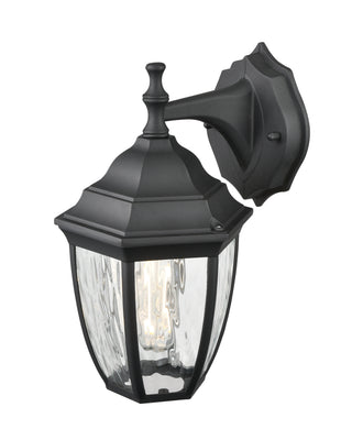 1-Light Outdoor Wall Sconce Textured Black