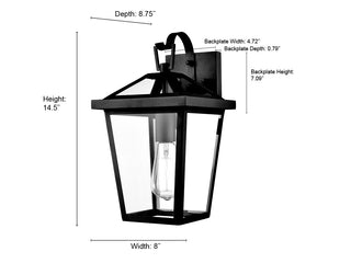Mensun 1-Light Outdoor Wall Sconce Textured Black