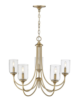 Waddingham 5-Light Chandelier Ceiling Light Vintage Brass