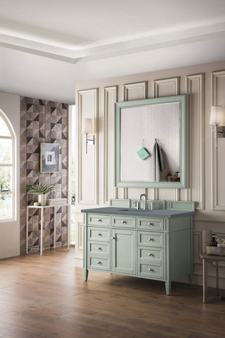 48 Inch Brittany Freestanding Vanity in Sage Green / Cala Blue Top