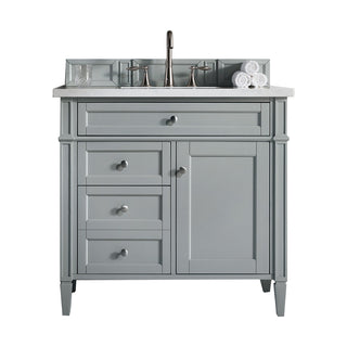 36 Inch Brittany Freestanding Vanity in Urban Gray / Arctic Fall Top