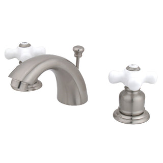 Victorian Mini-Widespread Bathroom Faucet in Brushed Nickel