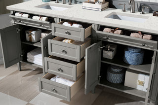 72 Inch Brittany Freestanding Vanity in Urban Gray / Lime Delight Top