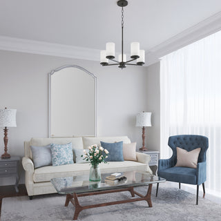 Verlana 24" 5-Light Chandelier - Matte Black