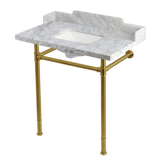 Wesselman 36 Inch Console Sink in Carrara Marble