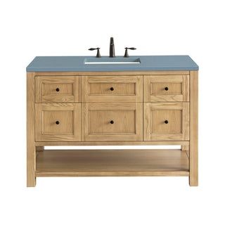 48 Inch Breckenridge Freestanding Vanity in Light Natural Oak / Cala Blue Top