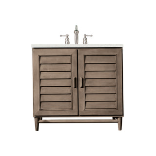 36 Inch Portland Freestanding Vanity in Whitewashed Walnut / Lime Delight Top