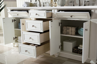 72 Inch Bristol Freestanding Vanity in Bright White / White Zeus Top