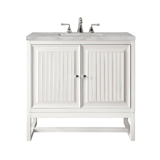30 Inch Athens Dual Mount Vanity in Glossy White / Victorian Silver Top