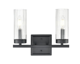 Iversen 12.5" Wide 2-Light Vanity - Matte Black