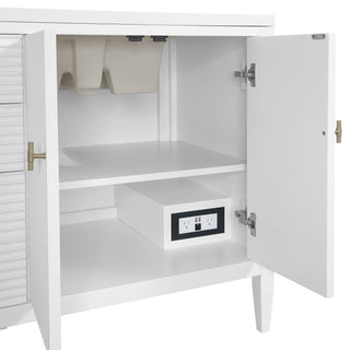 72 Inch Myrrin Freestanding Vanity in Bright White / White Zeus Top