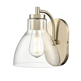 Knightsdale 9.25" High 1-Light Wall Sconce - Modern Gold