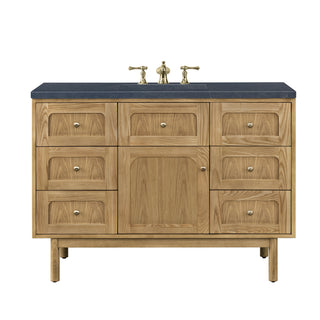 48 Inch Laurent Dual Mount Vanity in Light Natural Oak / Charcoal Soapstone Top