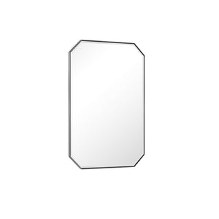 Rohe 24" Octagonal Mirror, Satin Nickel