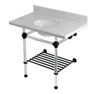 Templeton 36 Inch Console Sink in Carrara Marble