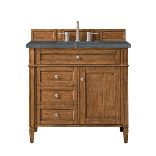 36 Inch Brittany Freestanding Vanity in Saddle Brown / Parisien Bleu Top