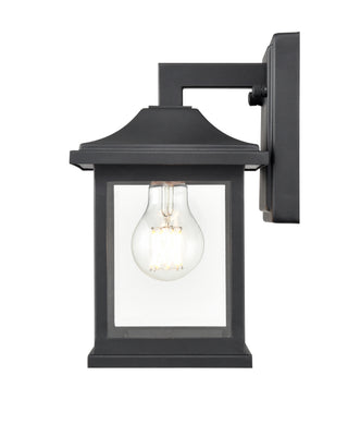 1-Light Outdoor Wall Sconce Textured Black