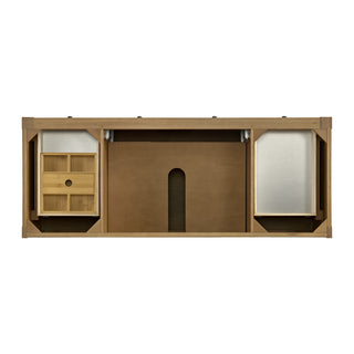 60 Inch Breckenridge Freestanding Vanity in Light Natural Oak / Victorian Silver Top