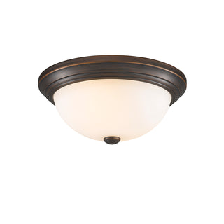 2-Light Flushmount Ceiling Light Rubbed Bronze