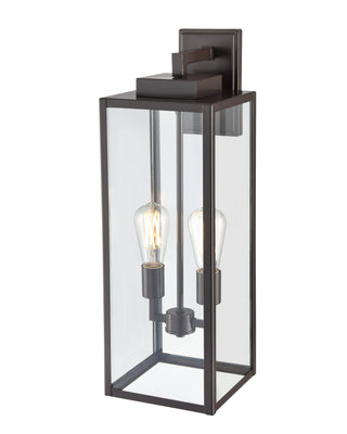 2-Light Outdoor Wall Sconce - Powder Coated Bronze