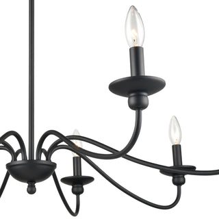 Delvona 8-Light Chandelier Ceiling Light Matte Black
