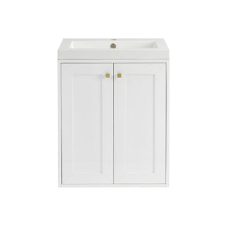23.63 Inch Chianti Freestanding Vanity in Glossy White / White Glossy Top