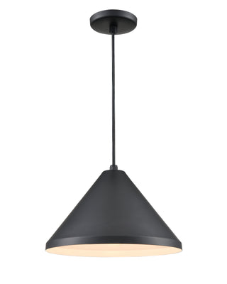 R Series 1-Light Cord Hung Wide Cone Satin Black
