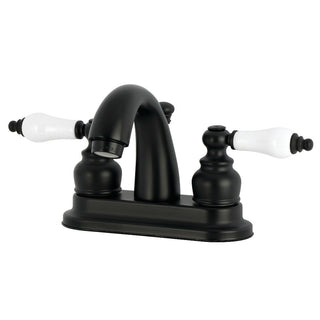 Restoration 4 Inch Centerset Bathroom Faucet in Matte Black