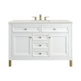 48 Inch Chicago Freestanding Vanity in Glossy White / Lime Delight Top