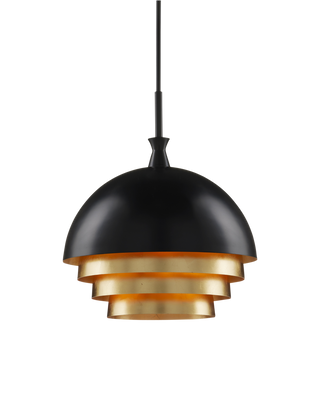 Salviati Large Black & Gold Pendant