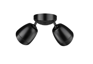 4.25" High 2-Light LED Outdoor Security Flood Light - Powder Coated Black