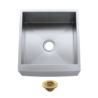 Denver 21 Inch Farmhouse Kitchen Sink in Brushed Brass