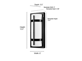 Outdoor Wall Sconce LED Powder Coated Black