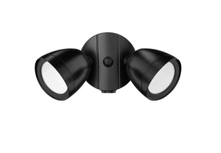 4.25" High 2-Light LED Outdoor Security Flood Light - Powder Coated Black