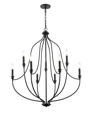 Senoia 9-Light Chandelier Ceiling Light Matte Black