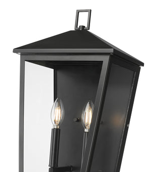 Munger 19.75" High 2-Light Outdoor Wall Sconce - Powder Coated Black