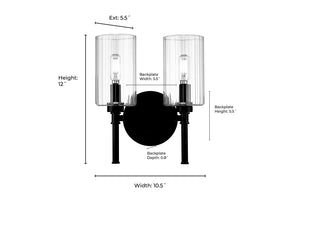 Chastine 2-Light Vanity Matte Black
