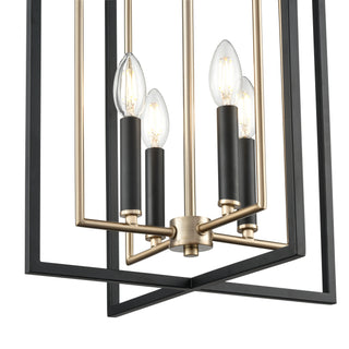 Noelle 15" Wide 4-Light Pendant - Matte Black
