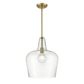 Puckette 1-Light Pendant Light Vintage Brass