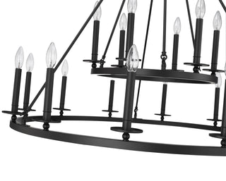 Florence 18-Light Chandelier Ceiling Light Matte Black