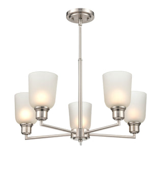Amberle 5-Light Chandelier Ceiling Light Brushed Nickel
