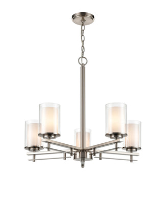 Huderson 5-Light Chandelier Ceiling Light Brushed Nickel