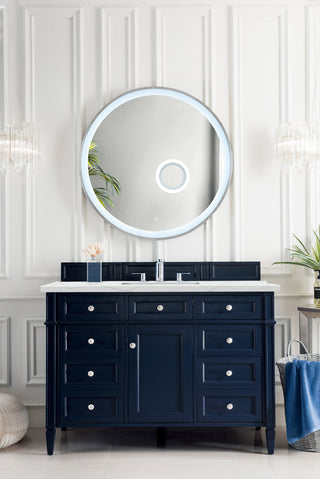 48 Inch Brittany Freestanding Vanity in Victory Blue / Ethereal Noctis Top