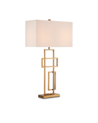 Parallelogram Brass Table Lamp