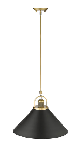 Artistan 1-Light Pendant light Vintage Brass / Matte Black