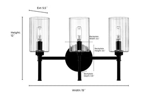 Chastine 3-Light Vanity Polished Nickel