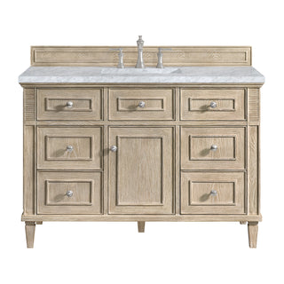 48 Inch Lorelai Freestanding Vanity in Whitewashed Oak / Carrara White Top