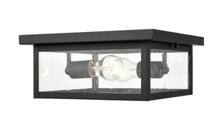 Evanton 2-Light Outdoor Flush Mount - Powder Coated Black